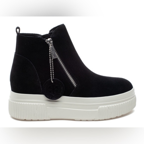 J/Slides Womens WYONA WP BlackLeather Double Zipper Ankle Boots Shoes NWT no box - Picture 10 of 10